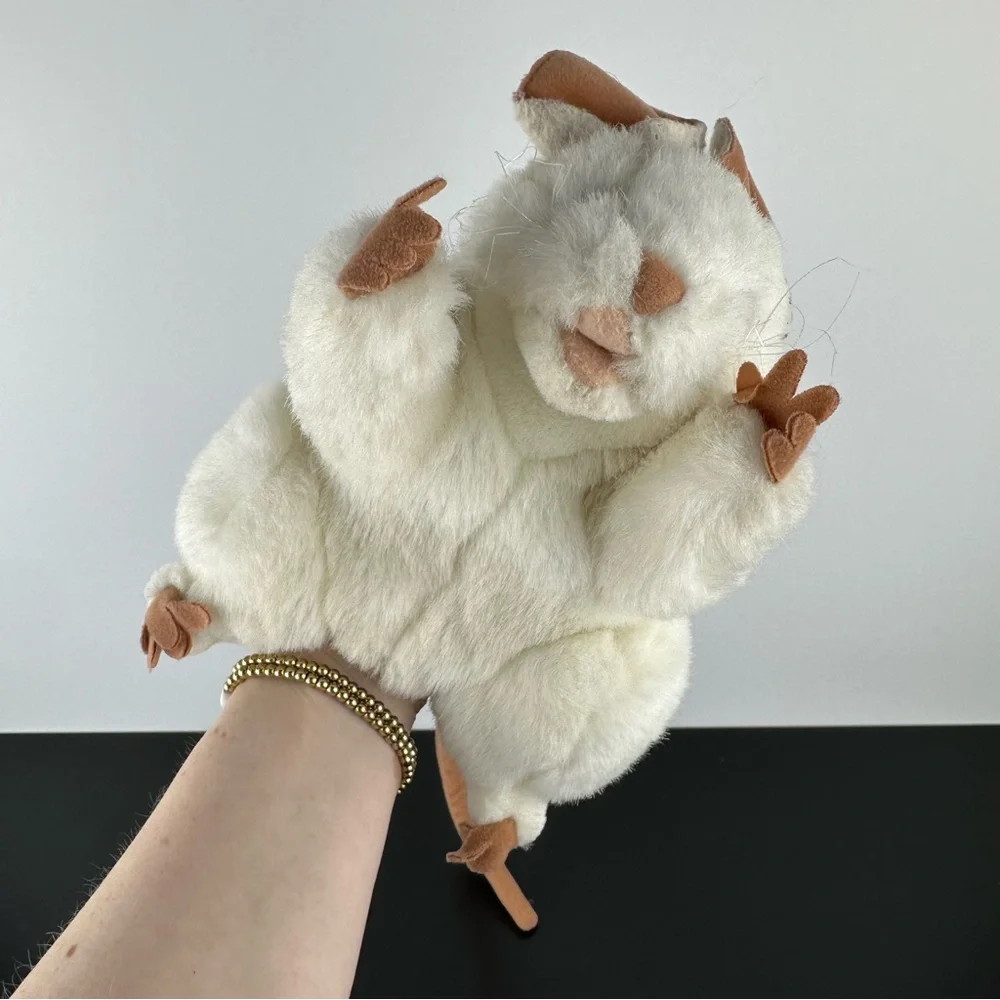 Folkmanis Puppets White Mouse Hand Puppet 7” Pink Eyes Plush Stuffed Animal Rat - Picture 4 of 9